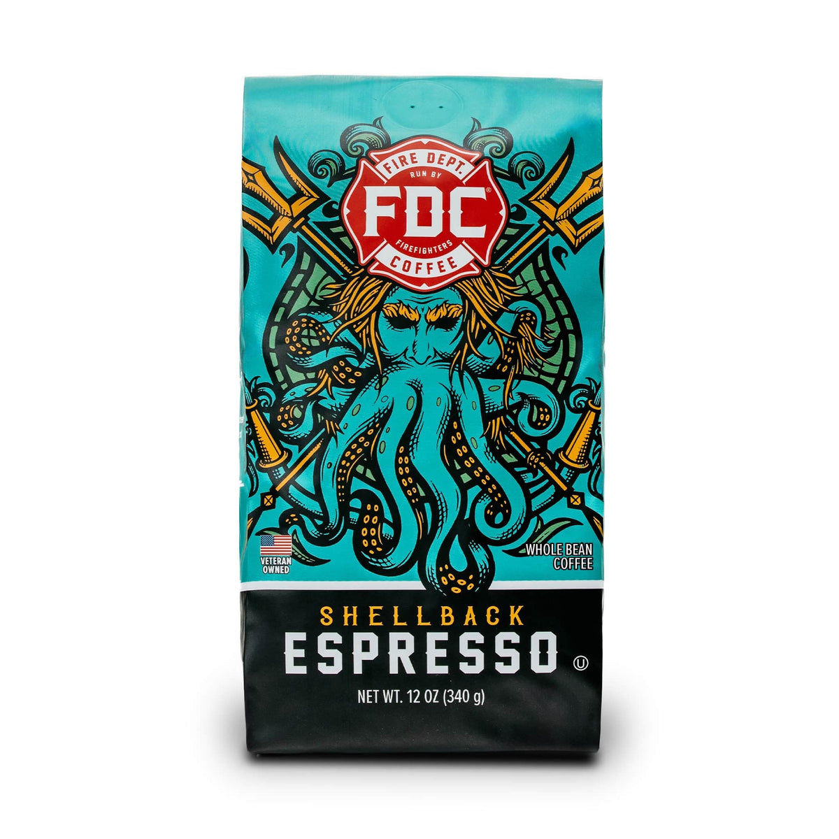 Fire Department Coffee Shellback Espresso beans for a bold start to your day.