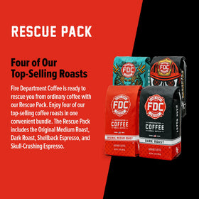 Fire Department Coffee Shellback Espresso grounds for a rich shot.