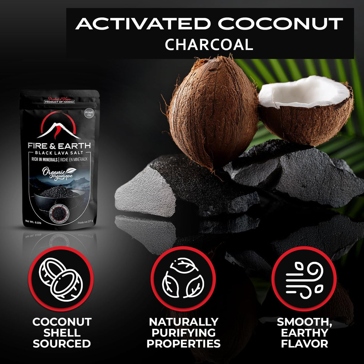Fire & Earth hand-harvested Hawaiian salt on vegetables