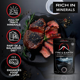 Fire and Earth mineral rich Hawaiian salt adds authentic texture and subtle ocean briny notes