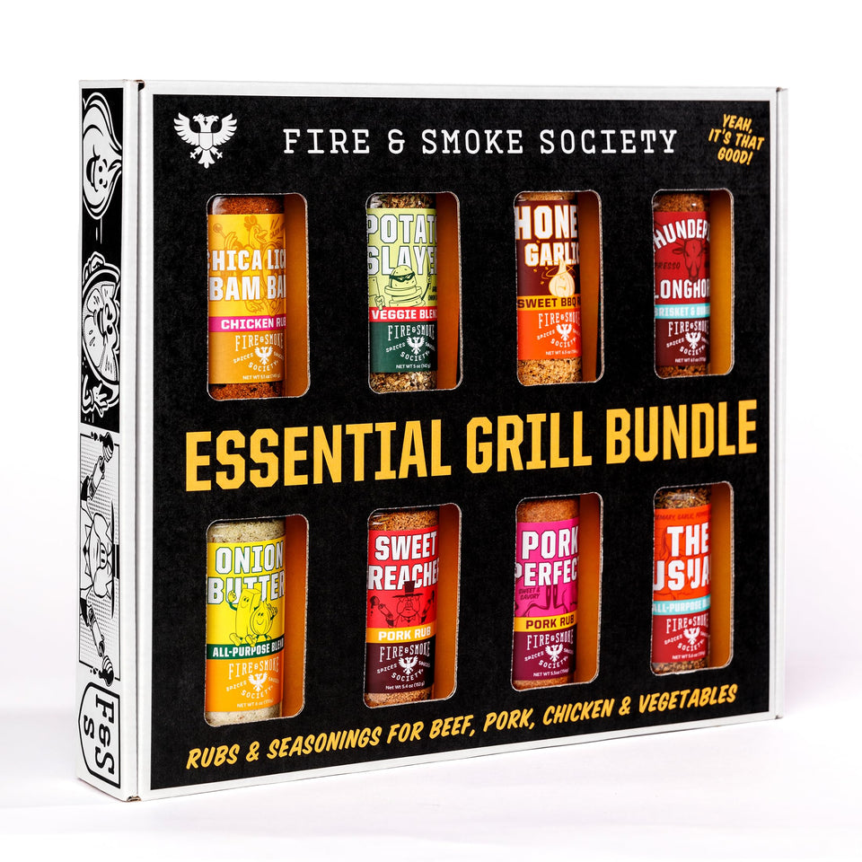 Fire & Smoke Society Essential Pack front view for versatile grilling.