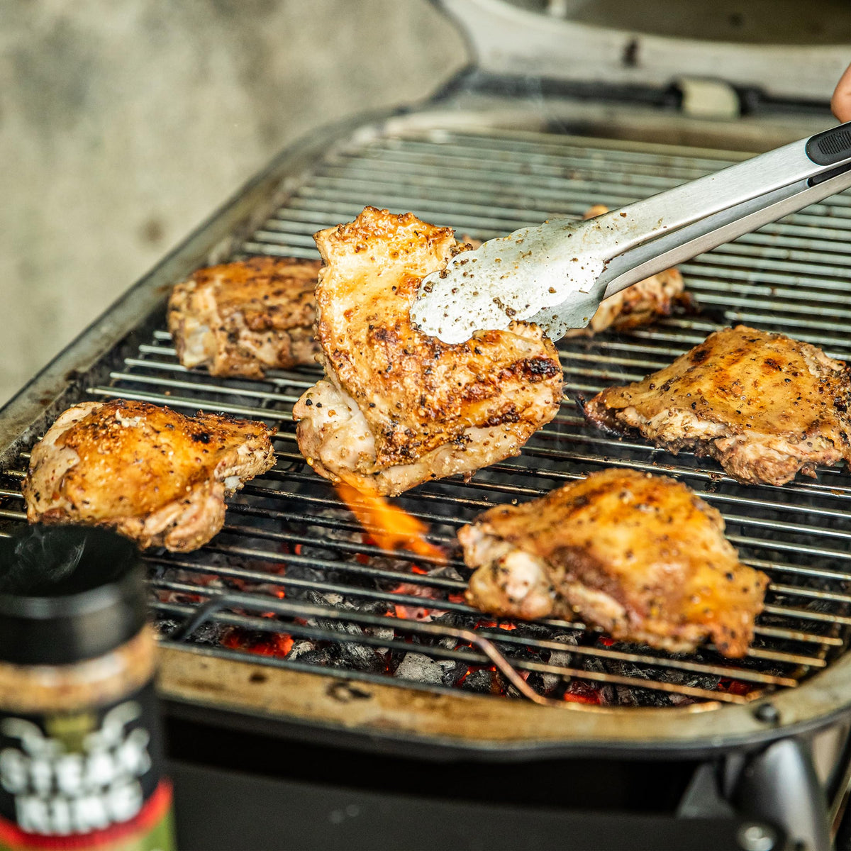 Fire & Smoke Society Steak King kitchen scene showcase ready-to-use rub.