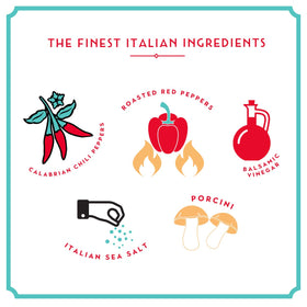 Pouring Firelli over pizza to brighten flavor and balance heat