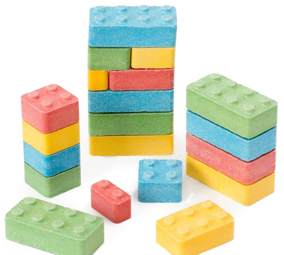 First Class Vending Building Blox Candy Blocks front view for playful, buildable treats