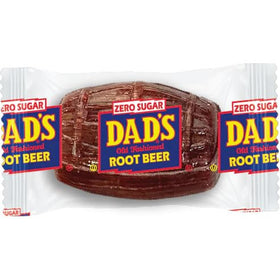 On-the-go bag of Dad's Sugar Free Root Beer Barrels illustrating convenient snacking.