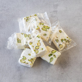 FirstChoiceCandy divinity candy gift ensemble featuring pistachio nougat.