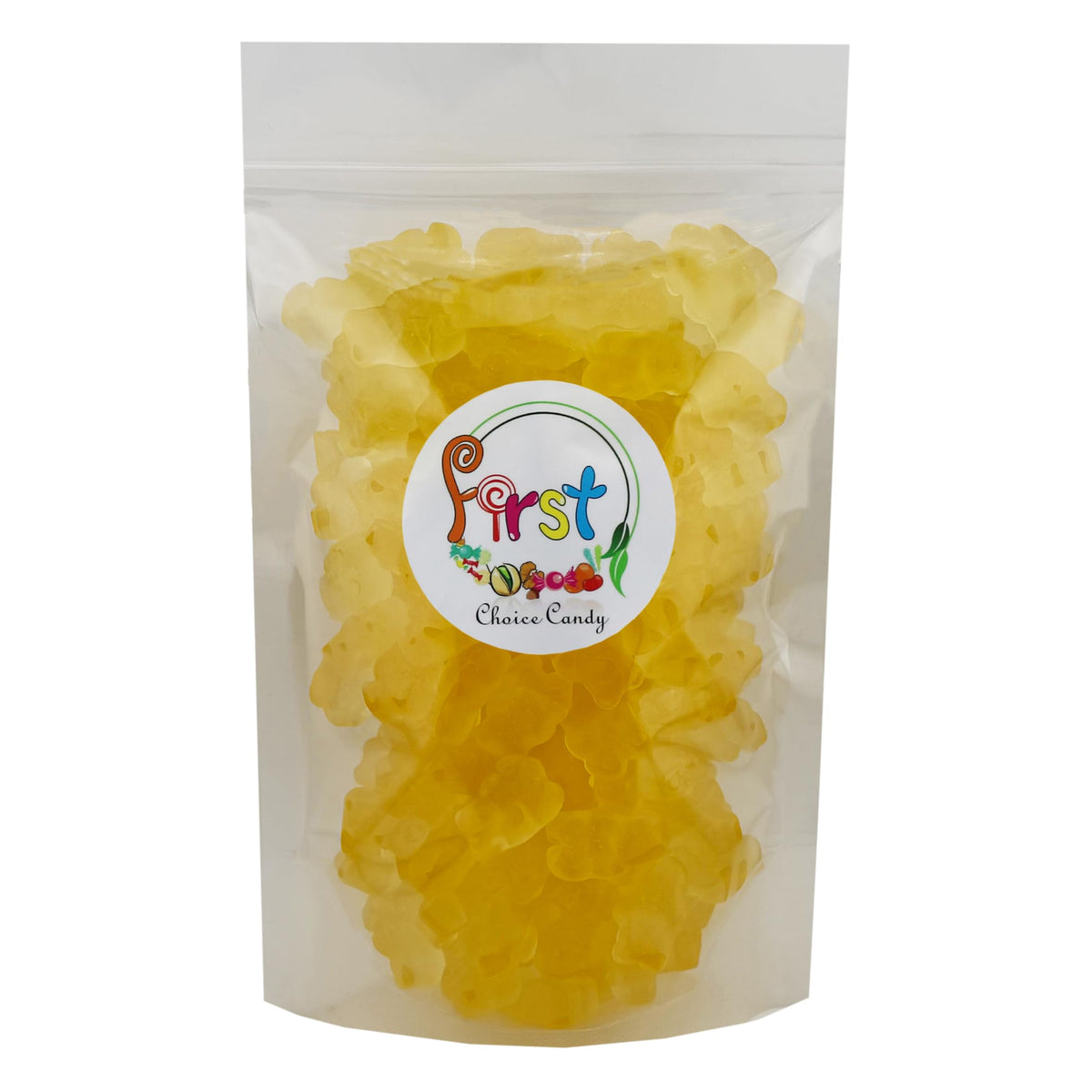 FirstChoiceCandy Gummy Bears chewy gelatin texture close up