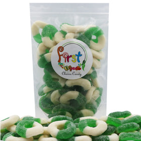 Bright colors of FirstChoiceCandy gummy rings signaling fruity flavors