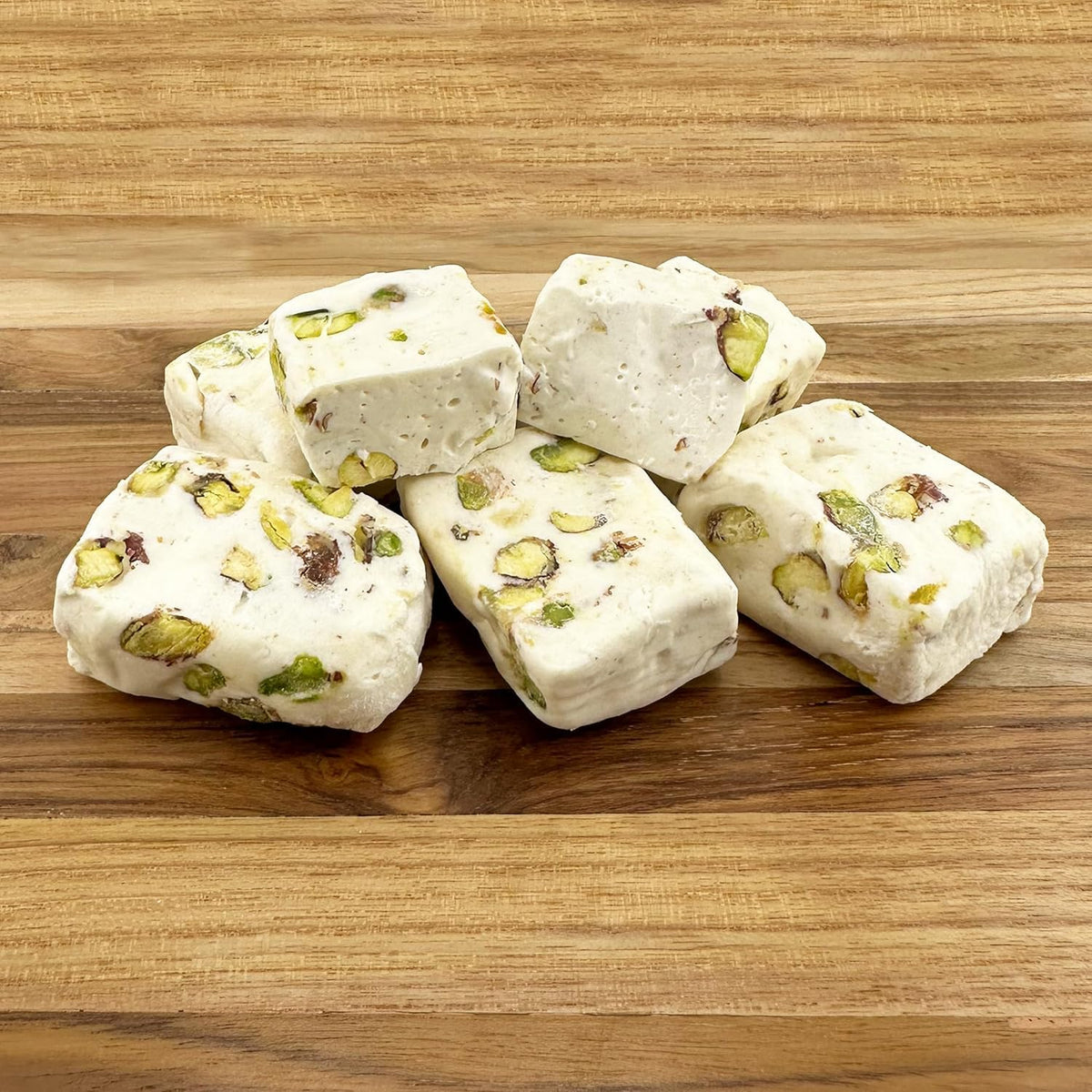 FirstChoiceCandy pistachio nougat, individually wrapped for easy snacking and freshness.