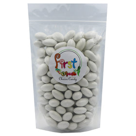 FirstChoiceCandy Jordan almonds on a decorative tray, ideal for dessert tables.