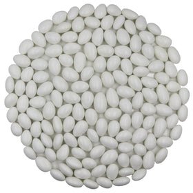 FirstChoiceCandy Jordan almonds arranged as wedding favors, enhancing decor with sweetness.