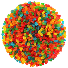 FirstChoiceCandy mini gummy bears party snack setup, ideal for events.