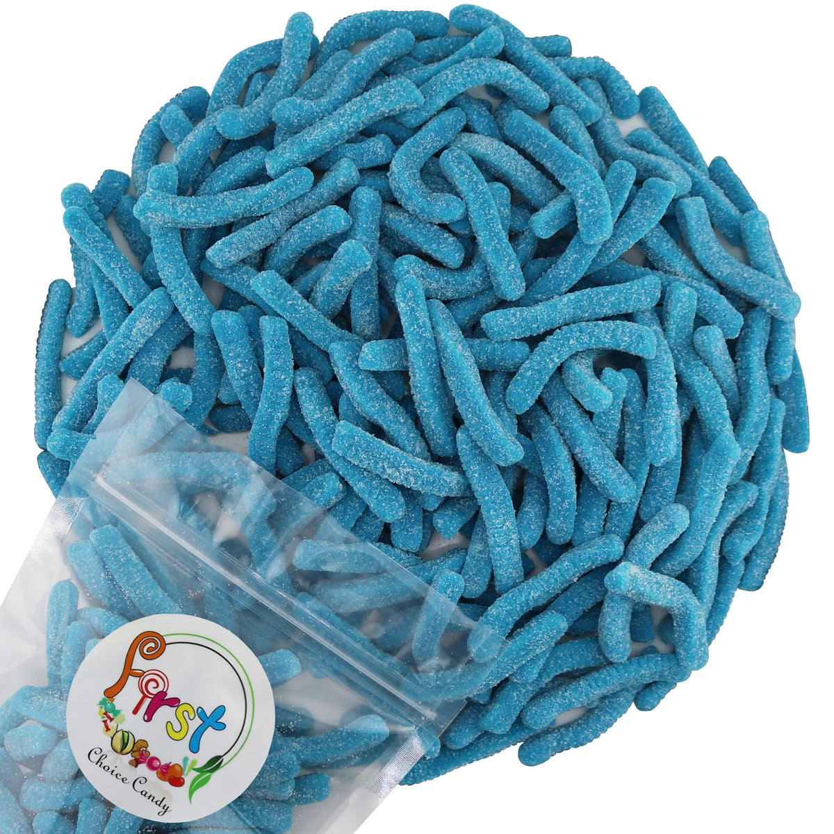 FirstChoiceCandy multi-flavor gummy worms deliver a burst of fruity taste with every bite.