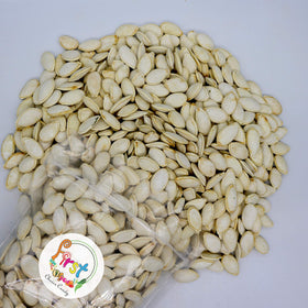 FirstChoiceCandy roasted salted pumpkin seeds in shell, a 2 lb bag for on-the-go snacking.