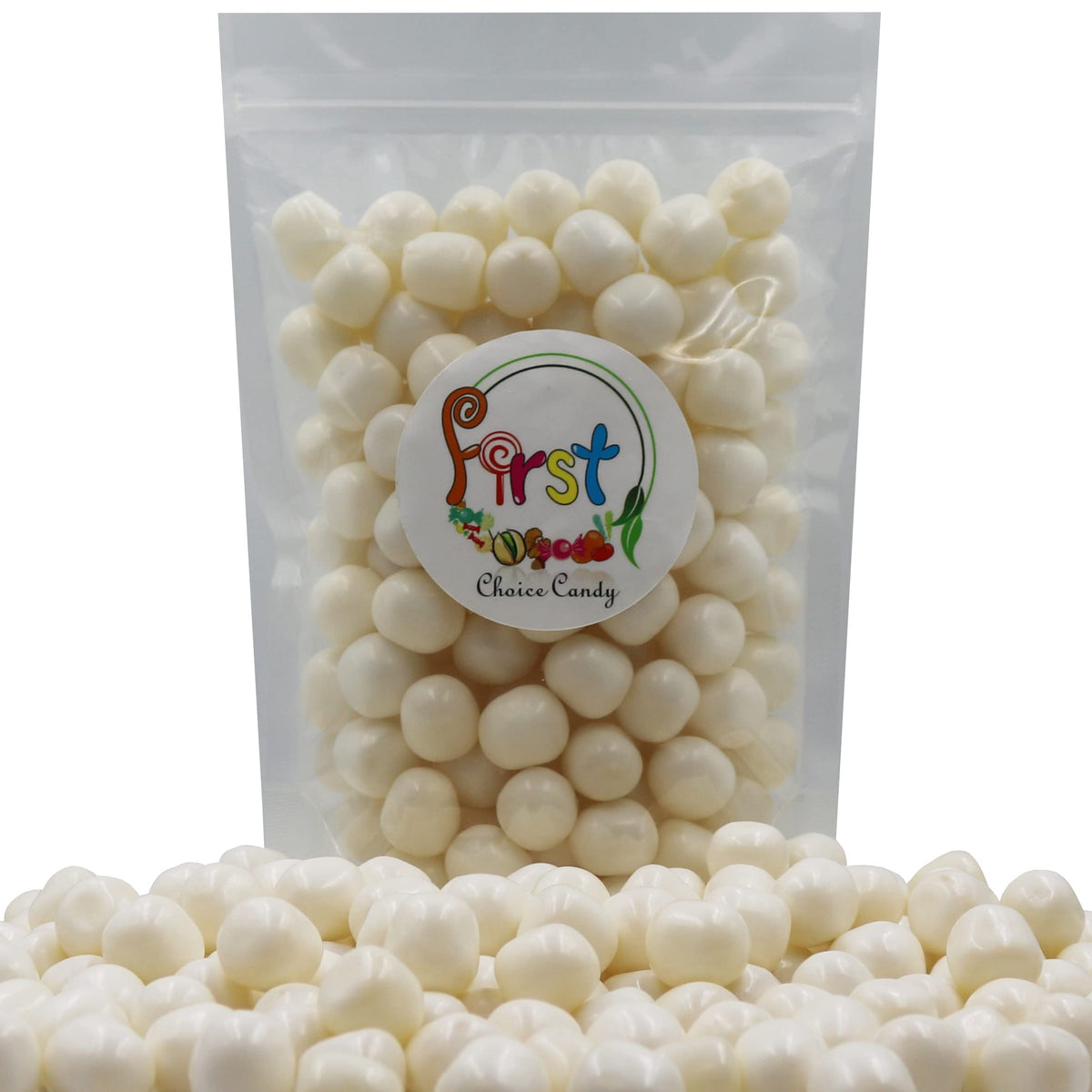 FirstChoiceCandy White Pina Colada fruit sours in bag, snackable party favor.
