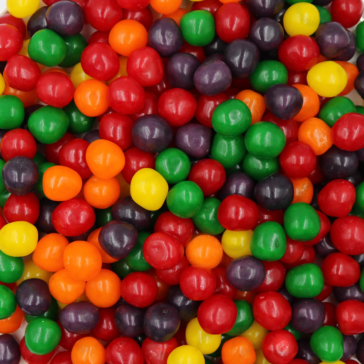 FirstChoiceCandy Sour Chewy Fruit Candy Balls in assorted flavors for party favors and snacking.
