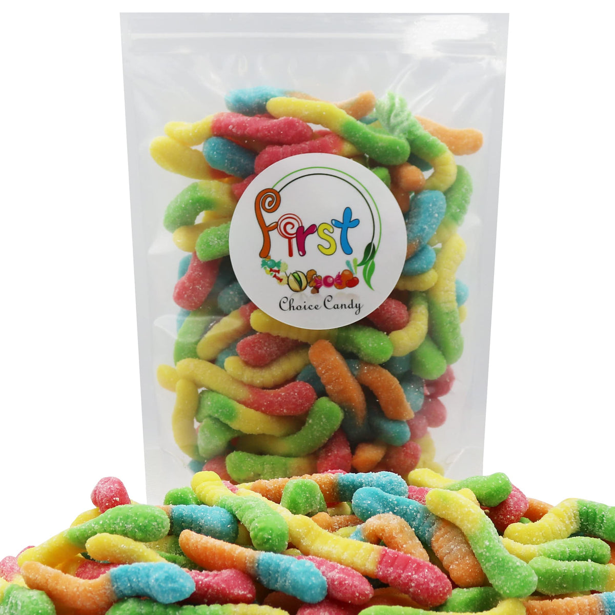 FirstChoiceCandy Sour Gummy Crawlers party table shot adds color and fun at gatherings