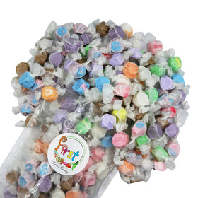 FirstChoiceCandy 2lb bag of assorted saltwater taffy with vibrant colors, perfect for sharing.