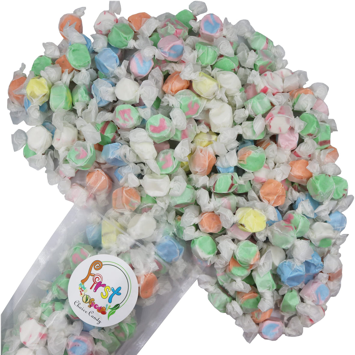 FirstChoiceCandy variety saltwater taffy assortment shows soft chewy textures ideal for gifting