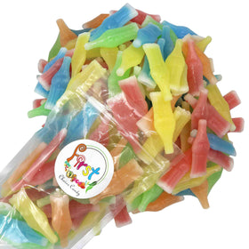 FirstChoiceCandy wax bottles in assorted colors, vibrant candy display for parties.
