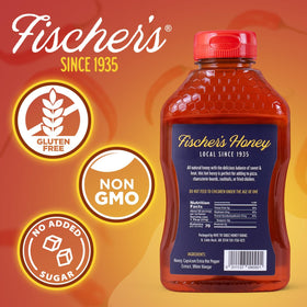 Fischer's Hot Honey drizzle on a cheese board adds glossy spice