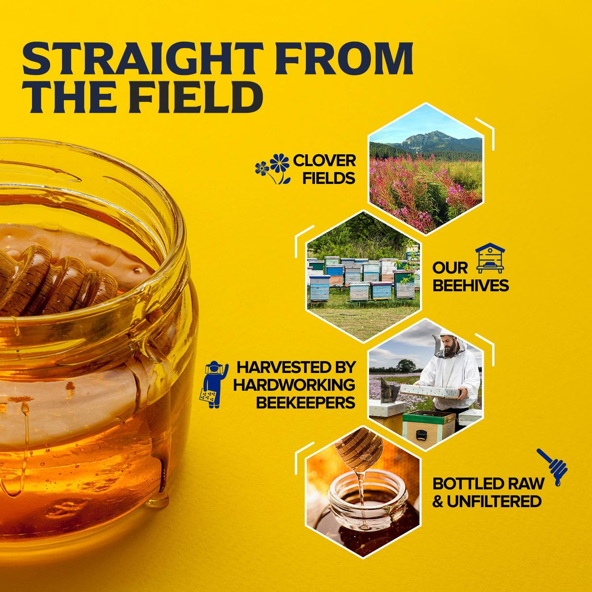 Fischer's Clover Honey in tea offers mellow sweetness and aroma.
