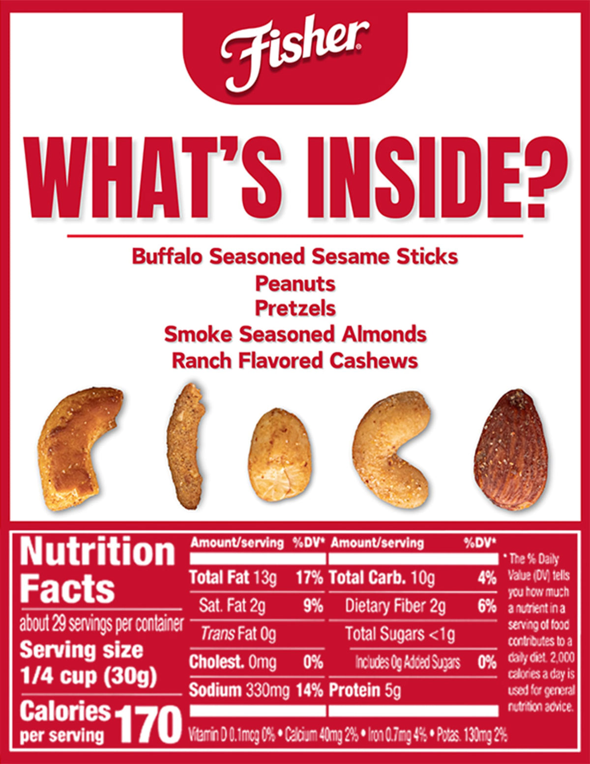 Fisher buffalo-seasoned sesame sticks close-up, bold crunch to pair with dips or casual snacking