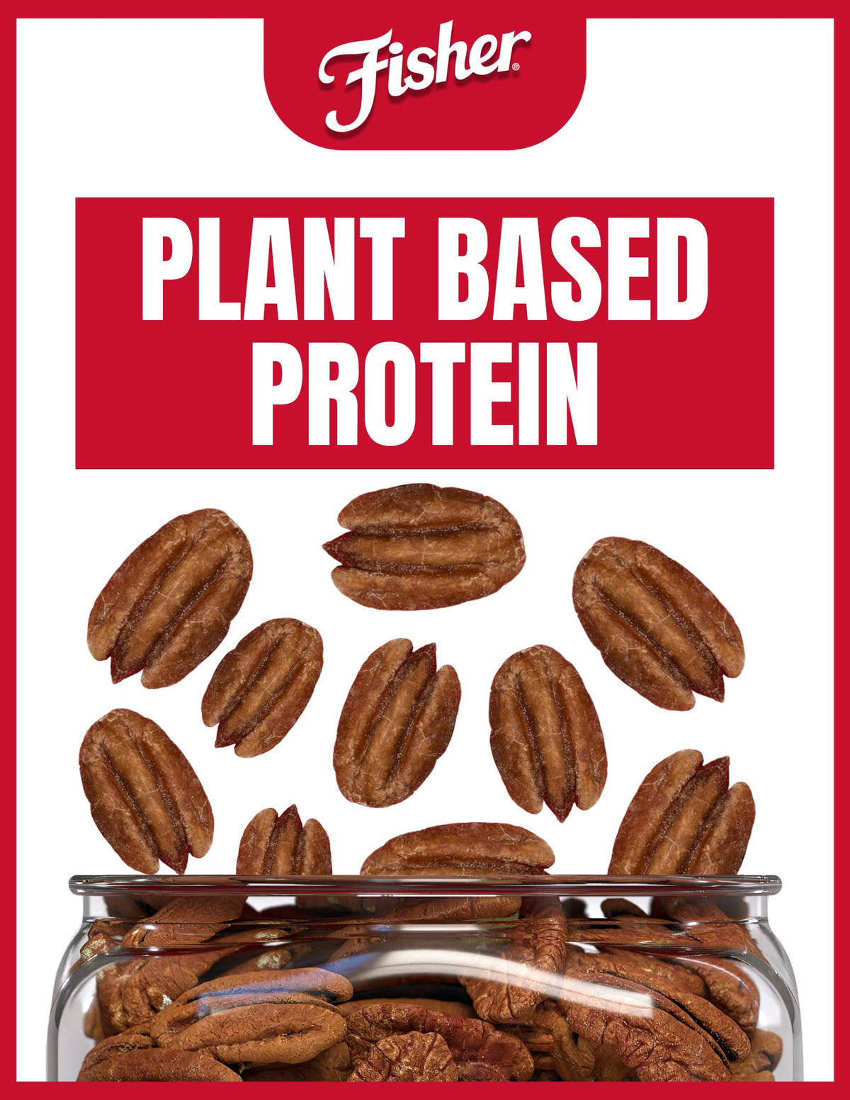 Fisher Chef's Naturals 17-ounce canister keeps pecans fresh for pantry snacking.