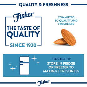 Close-up of Fisher Chef's Naturals almonds, showcasing fresh slices for recipes.