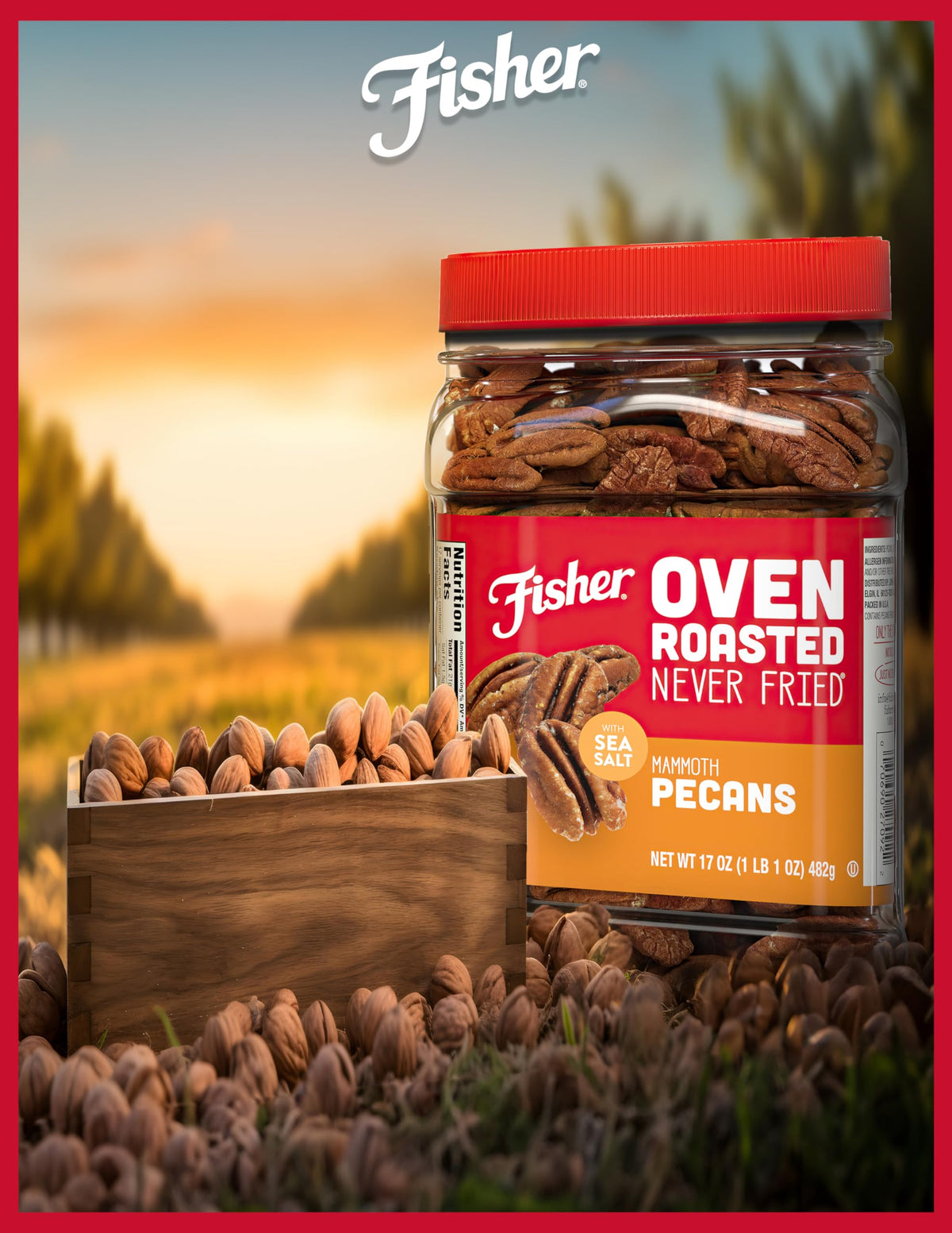 Fisher Chef's Naturals uses no artificial ingredients to preserve pure pecan flavor.