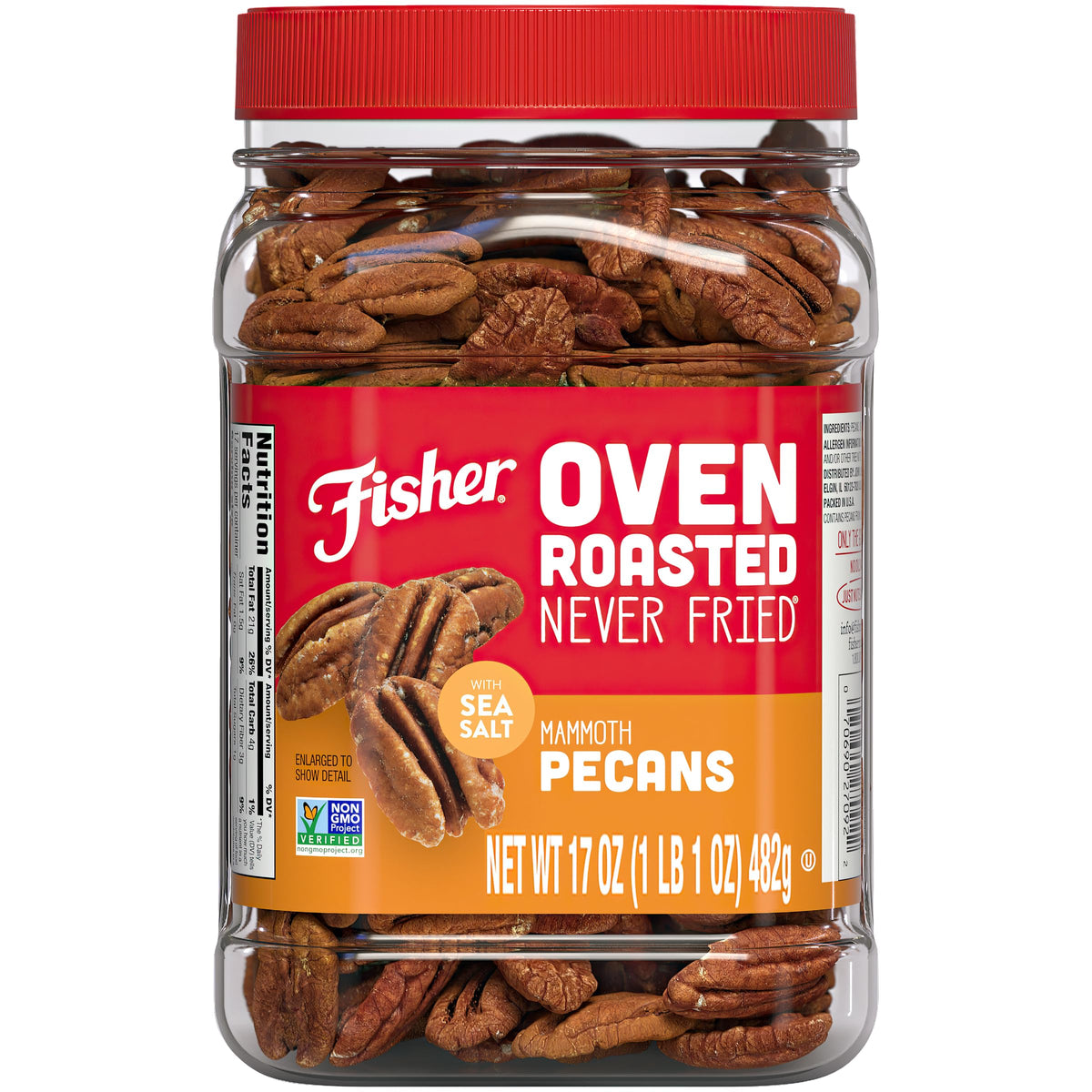 Fisher Chef's Naturals oven roasted mammoth pecans deliver crisp texture for on-the-go snacking.