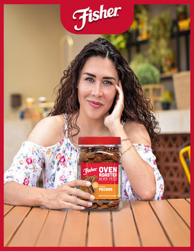 Fisher Chef's Naturals pantry essential pecans ideal for parties or toppings.