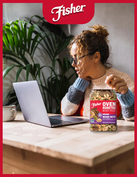 Party bowl of Fisher Chef's Naturals mixed nuts inviting casual sharing