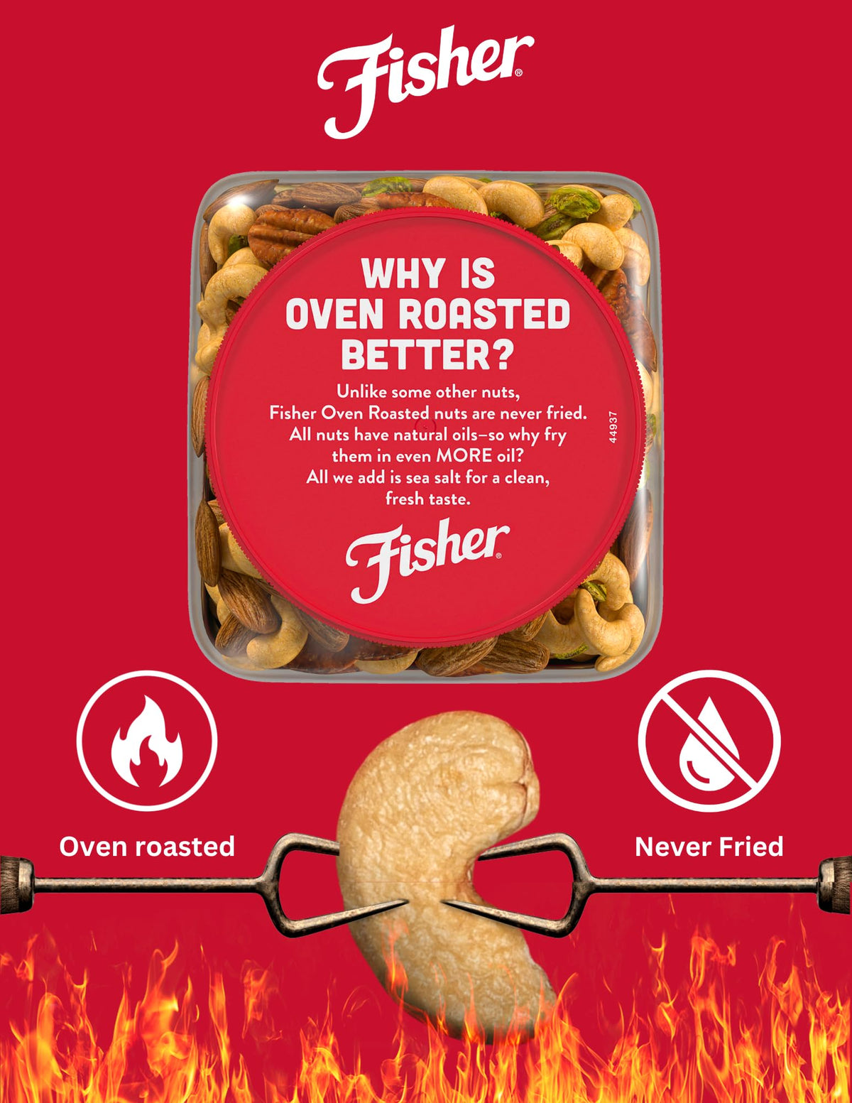 Fisher Deluxe Mixed Nuts on the go serving idea at desk or bag.