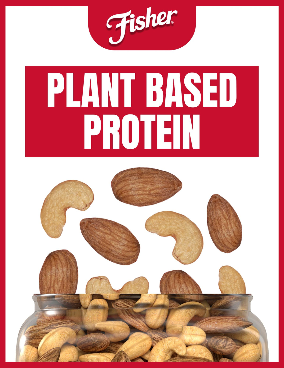 Fisher Almonds and Cashews Mix in a bowl, perfect for quick snacking.