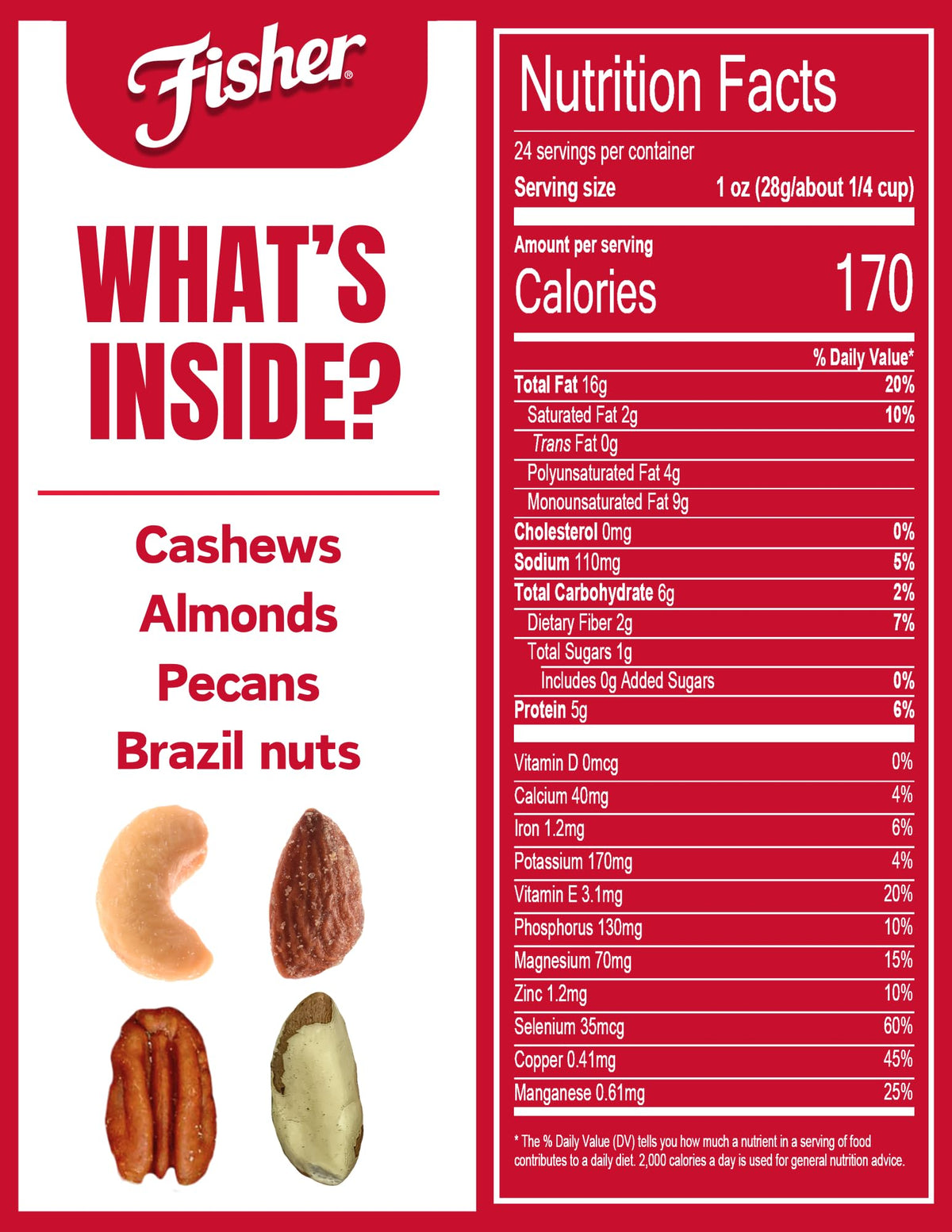 Cashews in the mix provide creamy texture and crunch