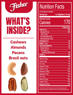 Cashews in the mix provide creamy texture and crunch