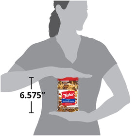 Pantry-ready Fisher Snack Deluxe Mixed Nuts display setup
