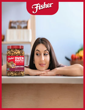 Pantry-ready Fisher canister keeps nuts fresh and accessible.