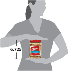 Fisher Snack Sea Salt Dry Roasted Peanuts ideal for dorm or office snacking.
