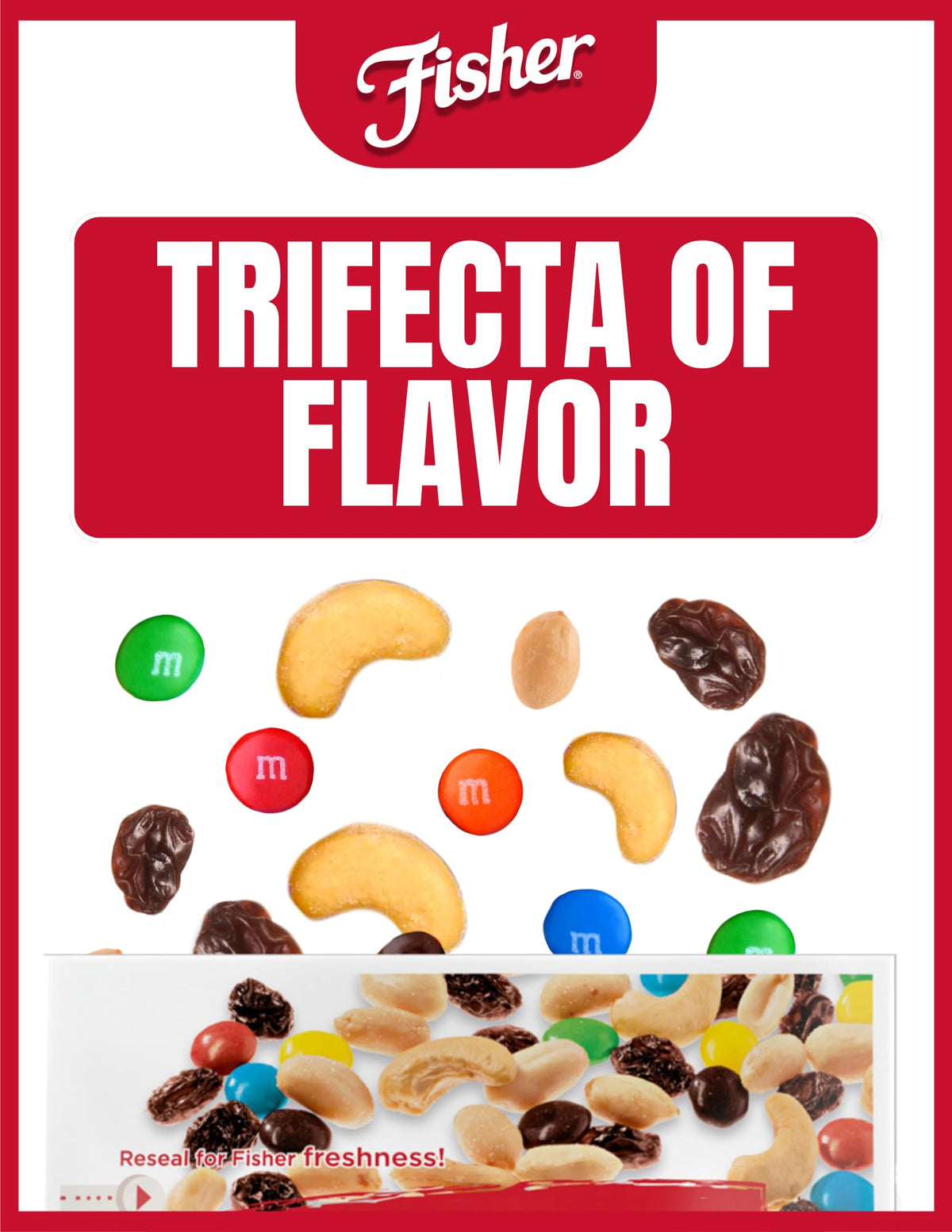 Fisher Summit Trail Mix nut blend ingredients highlighted for quality