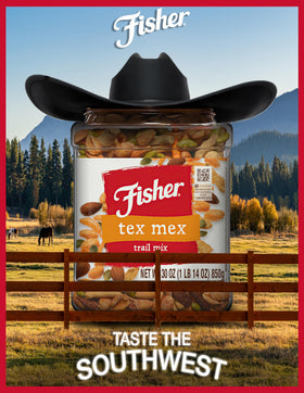 Fisher Tex Mex Trail Mix sesame sticks highlight texture and bite