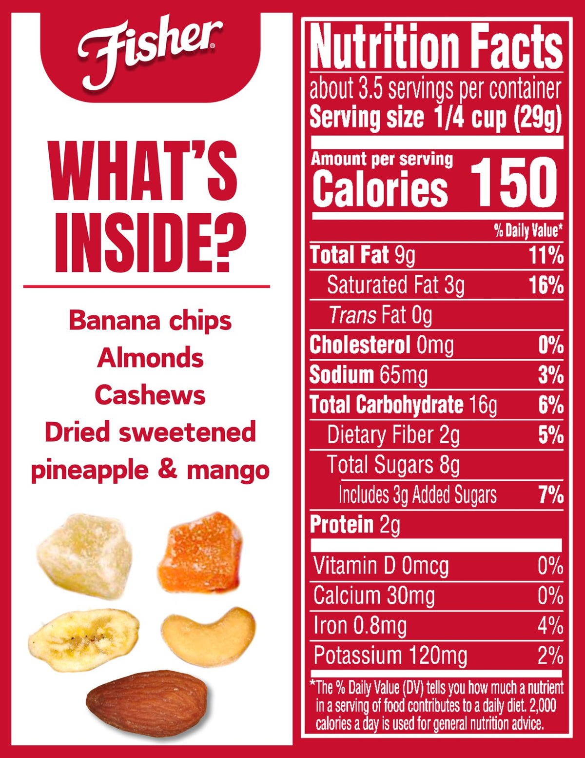 Fisher Snack Tropical Trail Mix dried pineapple—sun-kissed sweetness perfect for lunch boxes