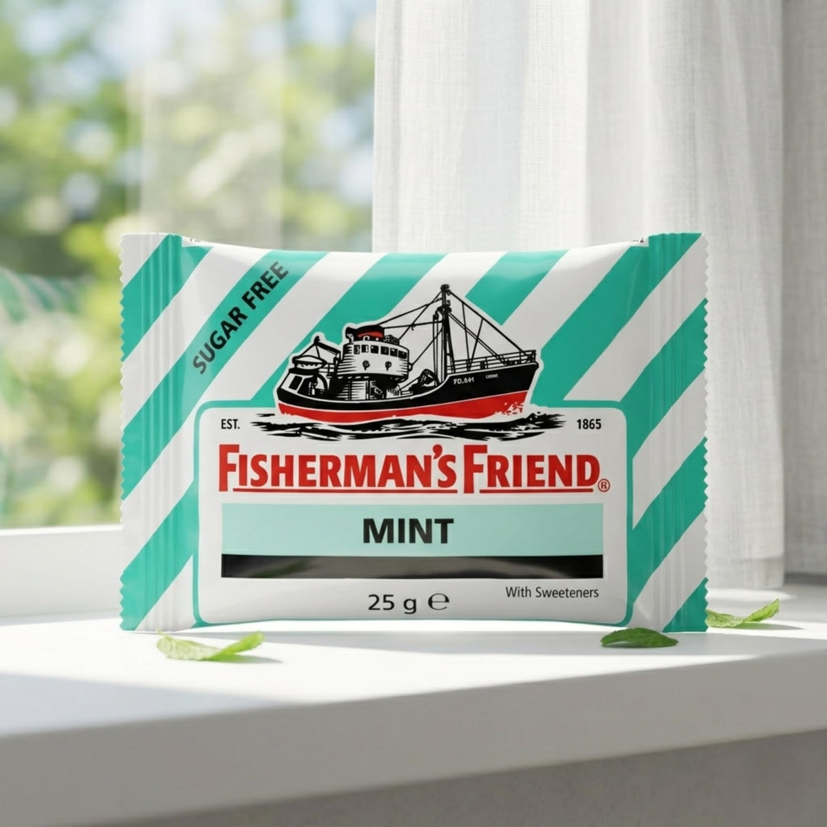 Fisherman's Friend mint lozenges on-the-go use during travel.