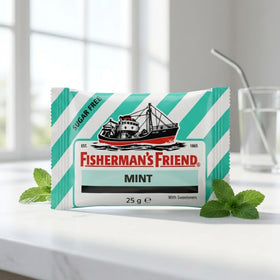 Fisherman's Friend mint lozenges pocket-size for easy carry.