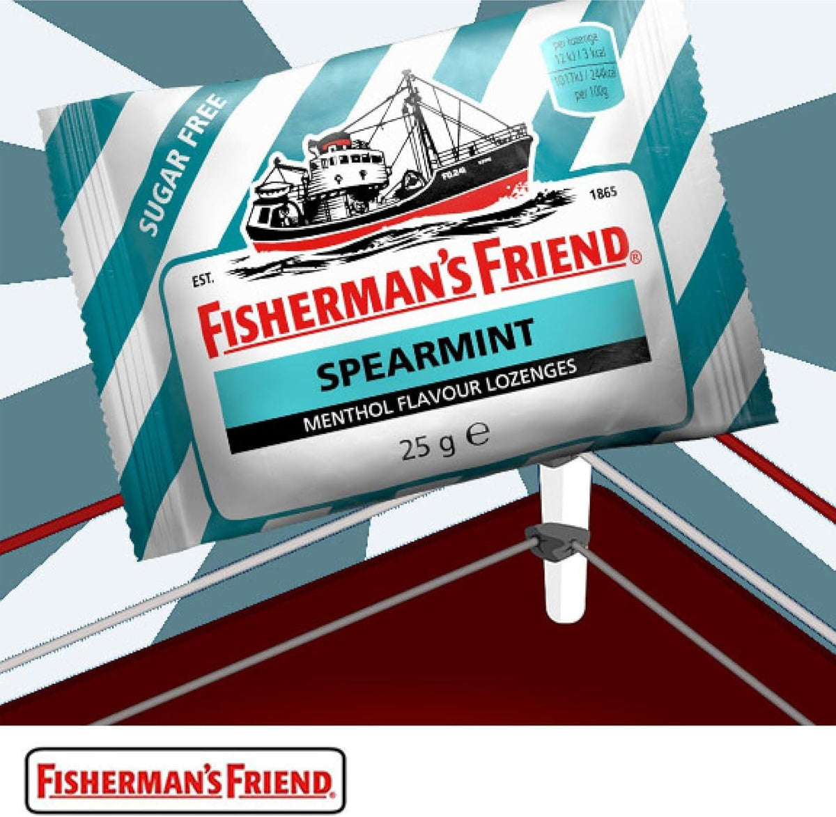 Close-up of sugar-free spearmint lozenge texture and minty aroma