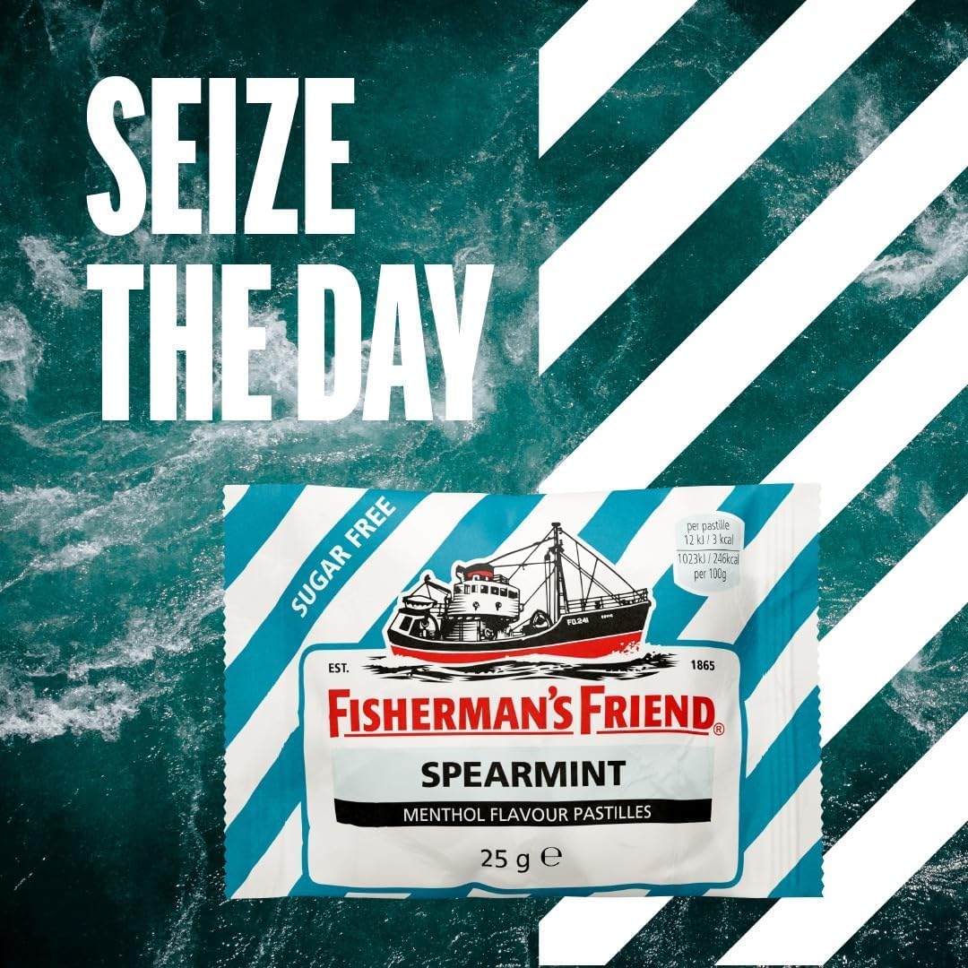 Travel-ready Fisherman's Friend lozenges, compact freshness on the go