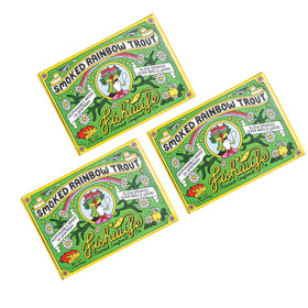 Fishwife smoked rainbow trout tins in olive oil, convenient pantry staple.