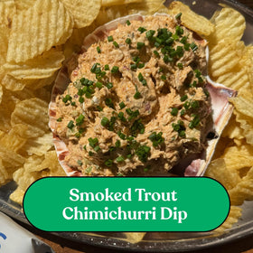 Trout in olive oil and red chimichurri, a versatile topping