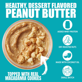 Fit Butters coconut oil-enriched peanut butter highlighting healthy fats and smooth texture